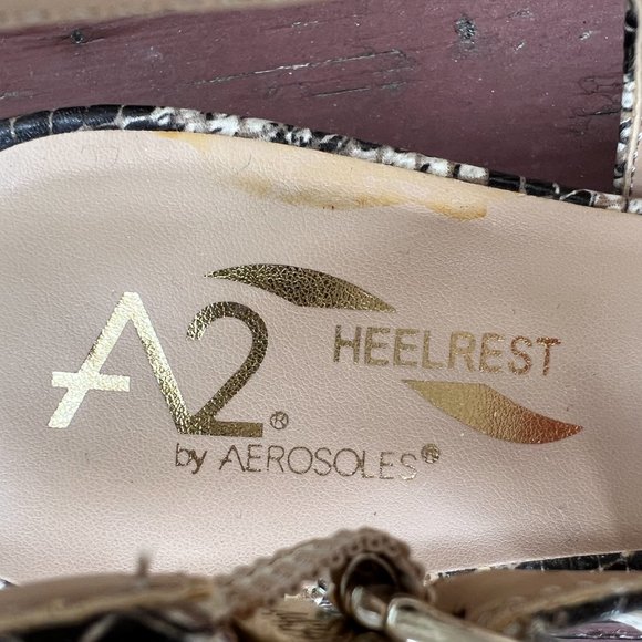 Aerosoles Slingbacks Snakeskin, Size 8M, NEW - Picture 11 of 12